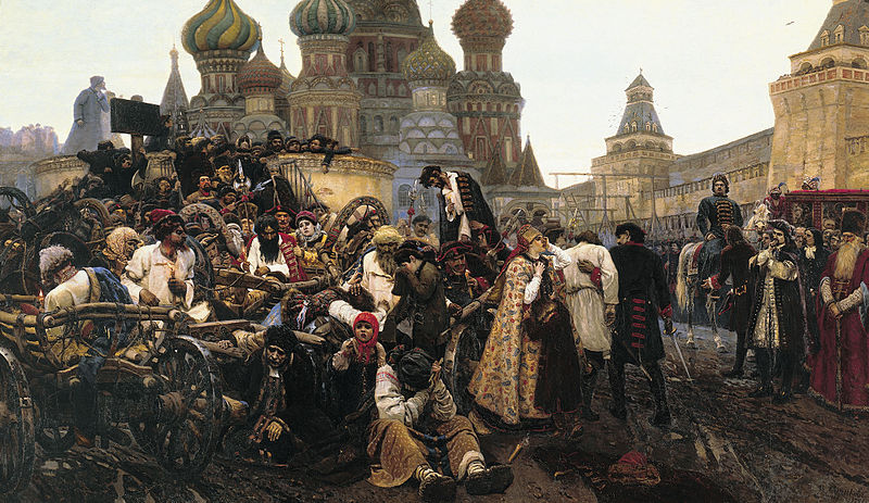 Morning of the Streltsy Execution, 1698  (Vasily Surikov) (1848-1916)